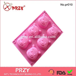 Handmade teddy bear soap mold