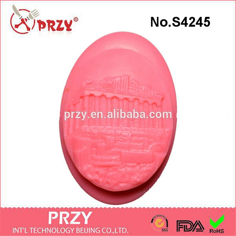S4245 PRZY Parthenon Soap bar,Silicone Mould, polymer silicone soap mold