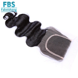 best selling body wave 4*4 closure virgin hair in stock factory price