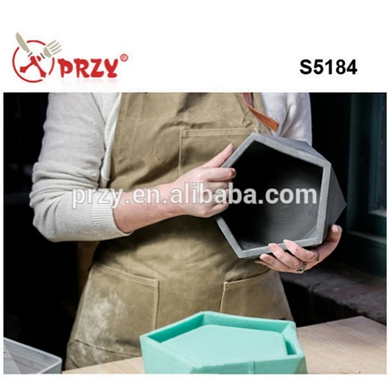S5184 Silicone concrete Mold cement Reusable Mould 3D vase and planters silicone molds for concrete planter making