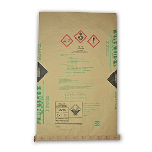 kraft paper chemical resistant bag with lining for maleic anhydride 50kg