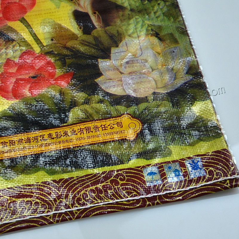 Customized transparent plastic bopp laminated pp woven rice 20kg bag