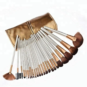 Gold 24pcs Makeup Brush Set With Makeup Bag