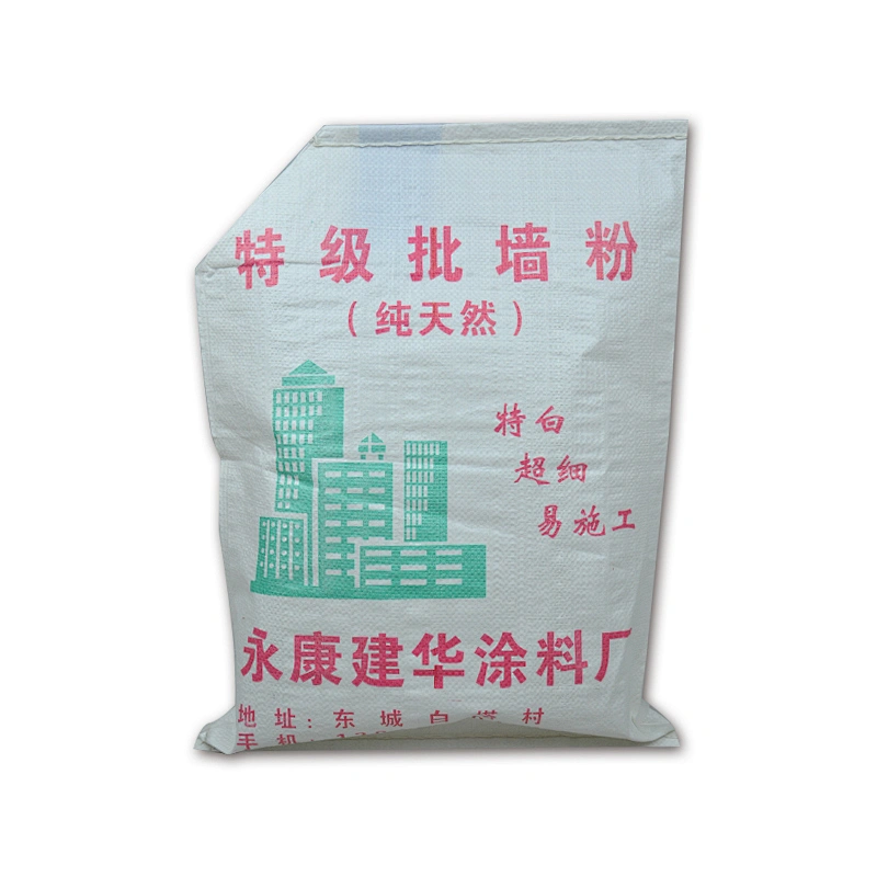 Low price construction use white plastic pp woven laminated cement packaging bag