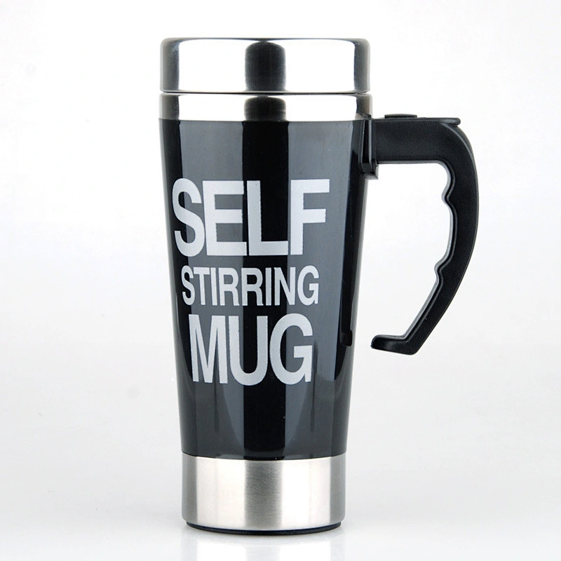 Guangzhou manufactory best selling products coffee auto- mixing self stirring mug with handle for home or office use