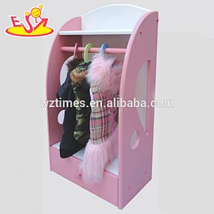 Wholesale cheap useful pink wooden pet wardrobe for storing pets' clothes W06F010A