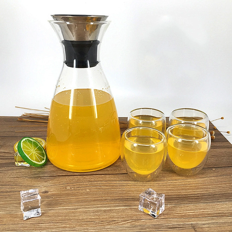 High quality triangle cold water juices bottle 1400ml glass bottle stock goods