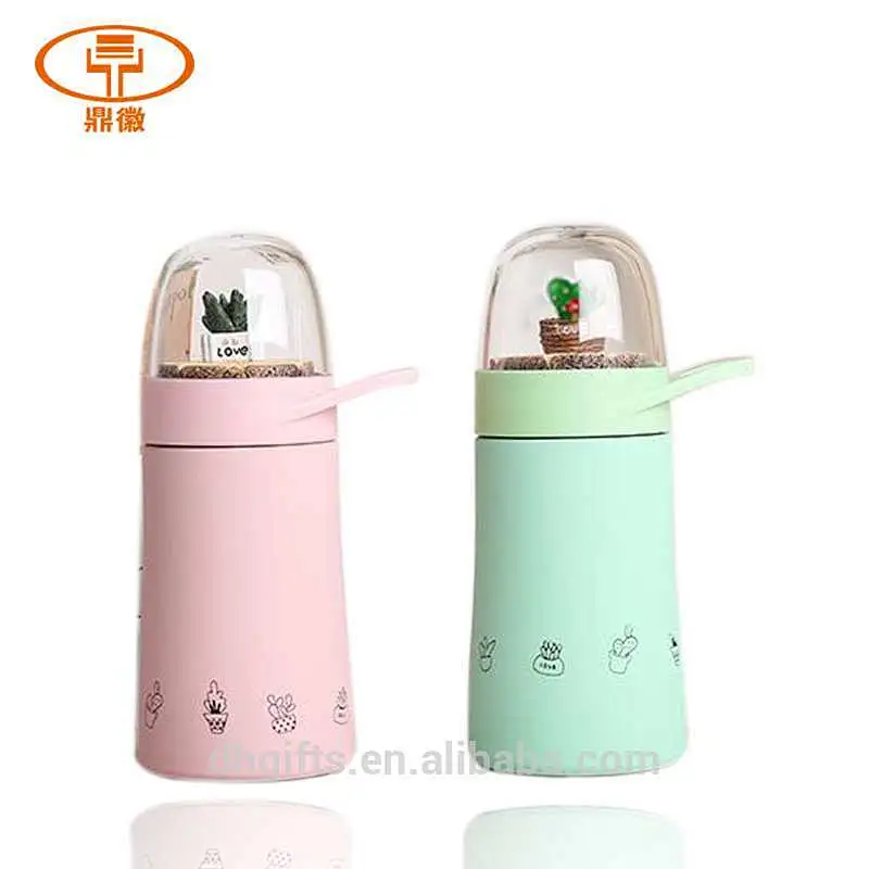 2018 New Style OEM Vacuum Mug Stainless Steel Vacuum Flask Water Bottle with Creative Micro World Cover