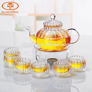 Food grade 350ml high borosilicate glass tea pot with best price for home office use
