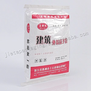 Construction use pearl film laminated 20kg pp woven cement bag for interior wall putty,dry mortar,tile adhesive