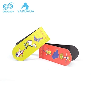 Custom made folding paper printing your logo magnetic bookmark fridge magnet , card paper magnetic bookmarked