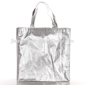 new products custom recycled non woven gold gift shopping bag with handle
