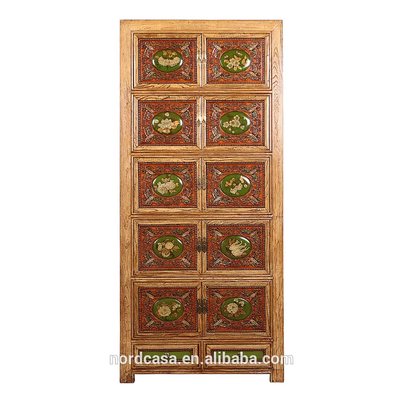 wholesale antique furniture china antique solid wood living room cabinet wardrobe furniture