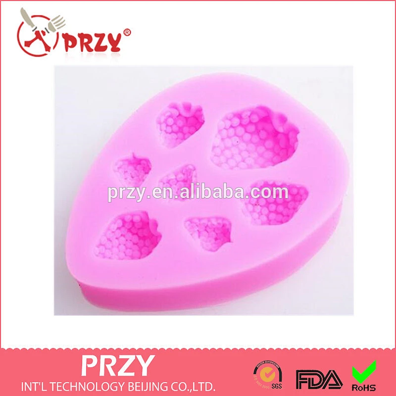 F3043 PRZY High quality silicone baking mould fondant cake Strawberry food grade silicone mold