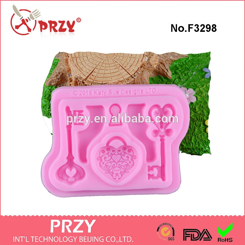 Key to turn sugar cake silicone mold dry pez shape mold cake edge decoration can be customized