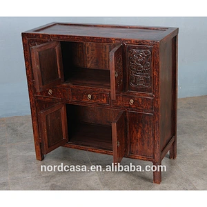 Factory Beijing chinese antique wood carved sideboard furniture