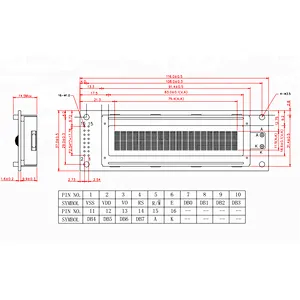 RED CHARACTER 20X2 FSTN LCD DISPLAY SPI INTERFACE LCD module
