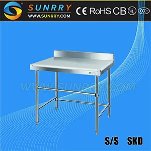 Commercial restaurant kitchen working table top and workbench stainless steel kitchen furniture (SY-WT76C)