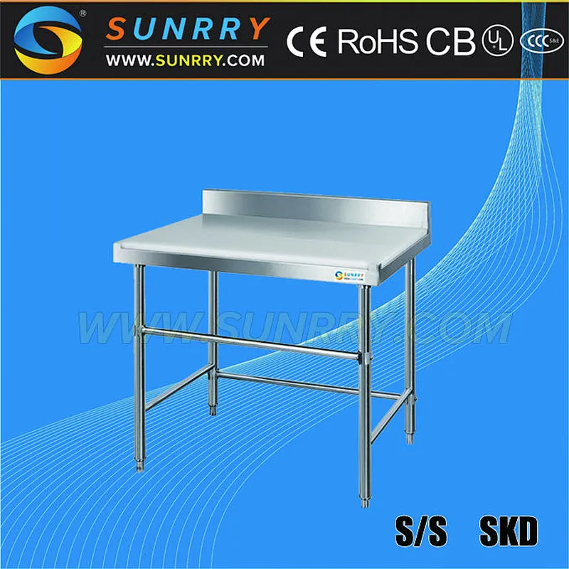 Commercial restaurant kitchen working table top and workbench stainless steel kitchen furniture (SY-WT76C)