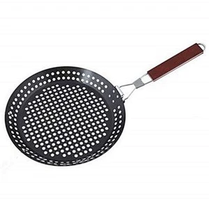 Cheap price Non Stick BBQ Skillet Basket for outdoor Barbecue