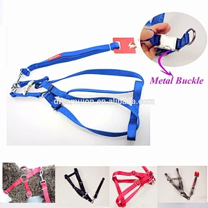 Pet Puppy Adjustable Nylon Harness with Lead leash Traction rope for Medium,Big Dog Cat