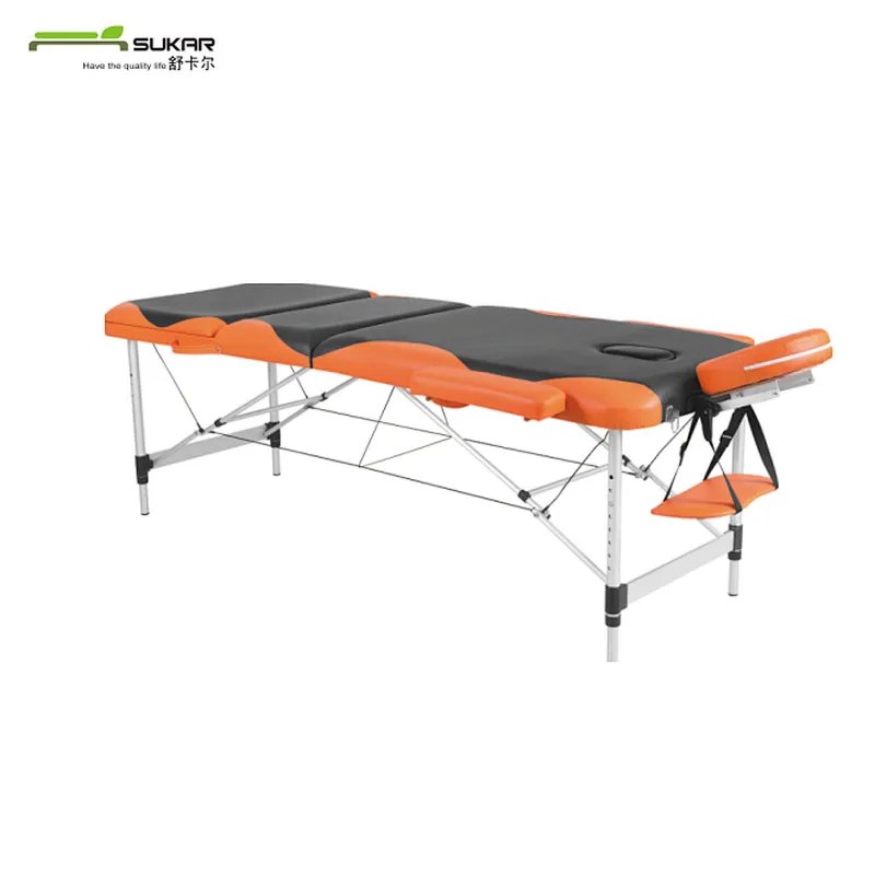 Aluminum folding Massage table With Strict selection of PVC/ PU