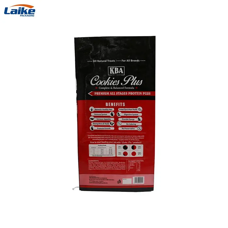 Custom design bopp laminated pp woven animal feed packing bag bulk pig cattle chicken feed bag 50kg 25kg poultry feed bag