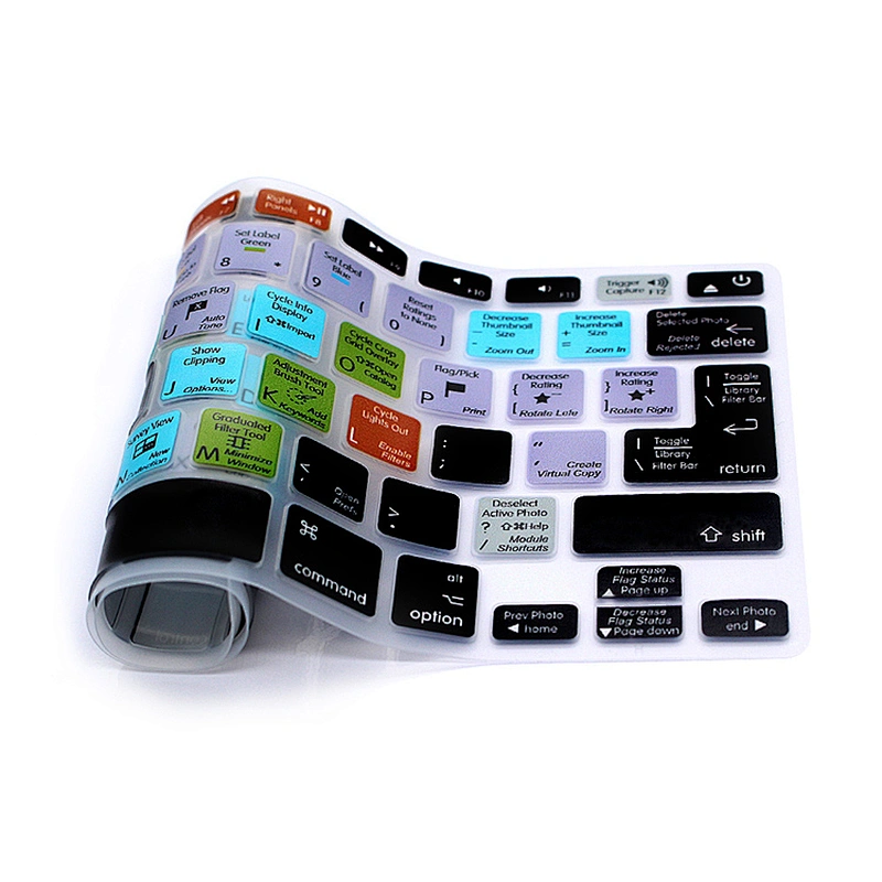 lightroom Multi Functional Keyboard Skins  Keyboard Custom Silicone Cover For Macbook Pro 13
