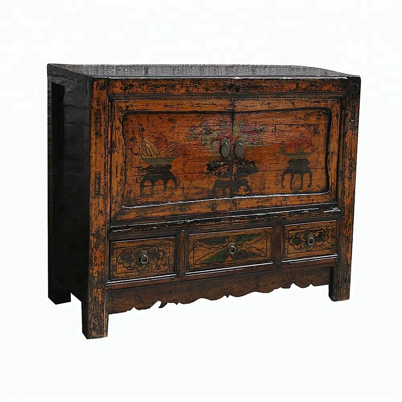 chinese antique lacquered distressed mongolian furniture