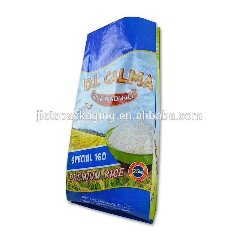 Eco friendly custom photo printing plastic pp polypropylene woven bags for rice