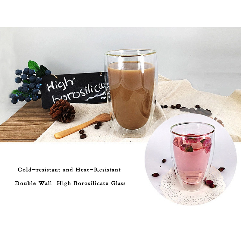 Wholesale cheap price double wall glass cup 450ml for cola
