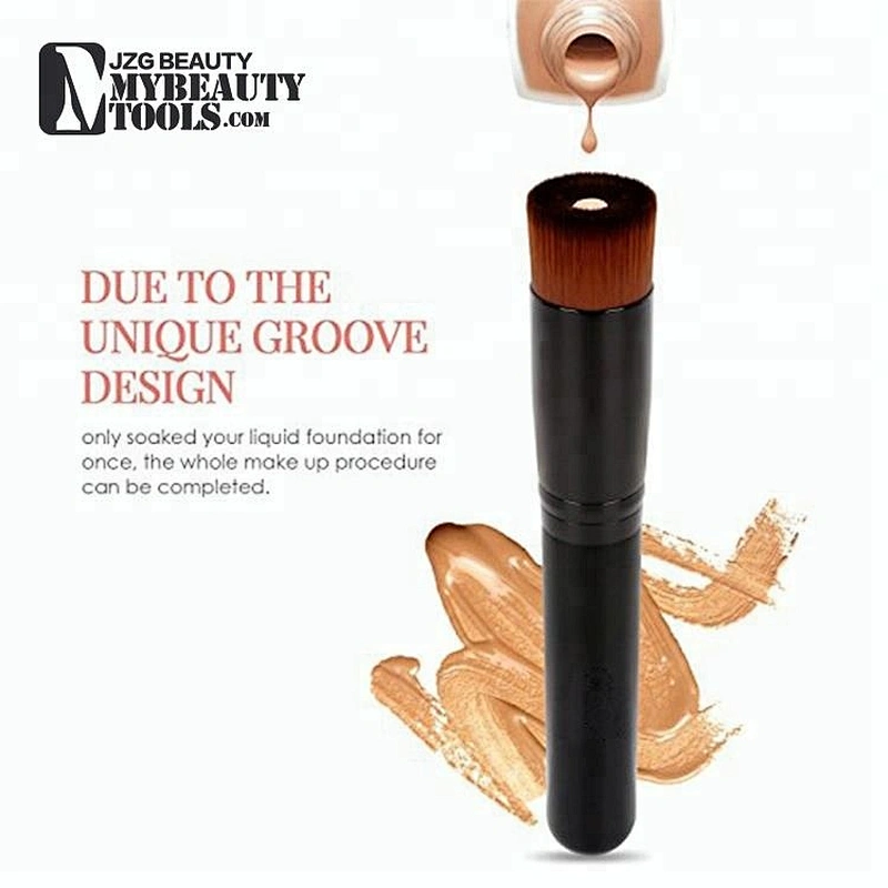 Custom private label single shimmer makeup foundation blending brush packaging applicator