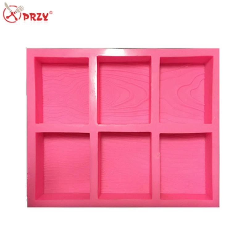 Rectangle 6cavities soap molds loaf forms handmade soap tray Silicone mould