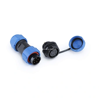 2pin to 9pin Welded male Aviation connector bulkhead waterproof connector