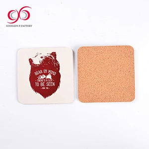 2018 latest holder paper coasters gift box natural home decor cork coaster