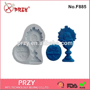Supply Model F885 silicone communion cake decorating fondant molds