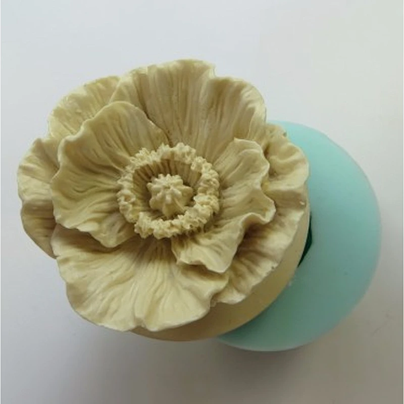 HC0020 3D molds Poppy silicone soap mold for flower bouquet handmade soap making molds