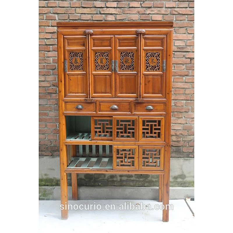 Chinese Antique Solid Wood Season Cabinet/Wardrobe