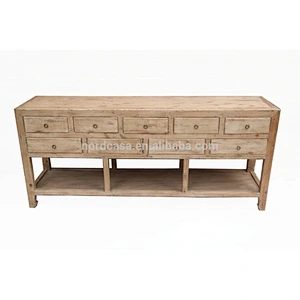 Natural wood nine drawer antique cabinet old table chinese antique furniture Beijing of antique furniture buffet cabinet