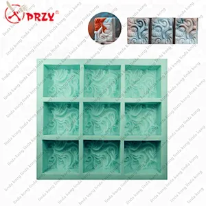 PRZY 9 Cavities Soap Molds big Wave shape handmade soap silicone molds