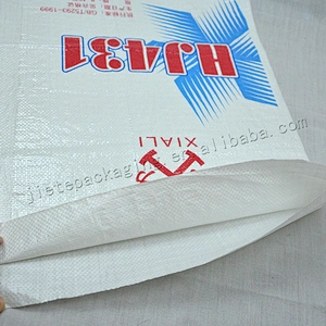 Factory sale professional white plastic laminated 25kg pp cement bag