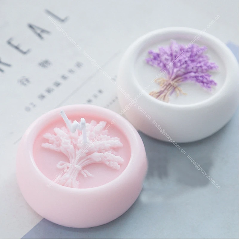 Lavender Soap silicone mould Silica gel candle mold Aroma plaster decoration molds