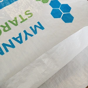 25kg white pp woven bag for Corn, flour,bean packaging