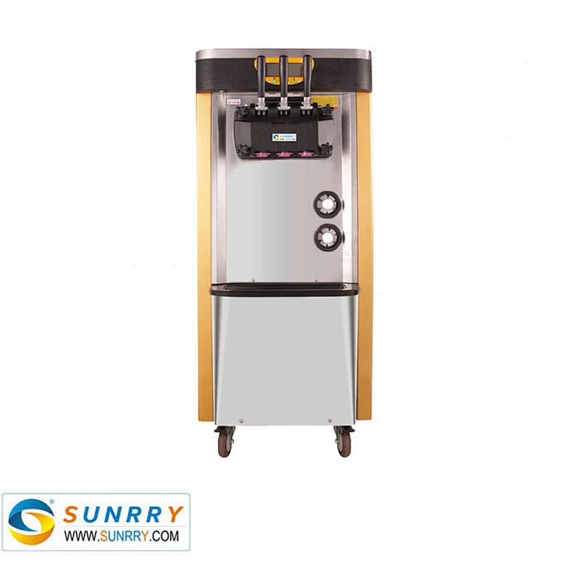 Energy saving big production ice-cream mixer machine commercial with 3 flavors