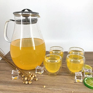 2019 Fashion Design Glass Infusion Tea Pot In Stock Flower Tea Kettle For Home And Office