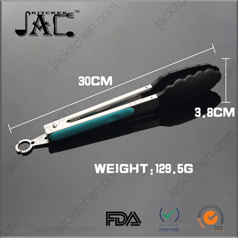 Hot Selling 2017 Amazon Stainless Steel Pp 16' Silicone Food Tongs