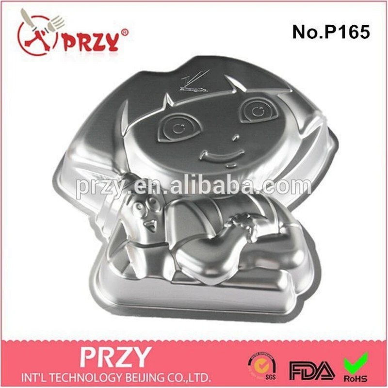 High quality aluminium alloy girl shaped cake baking pan