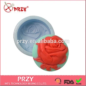 decorative rose silicone soap mold