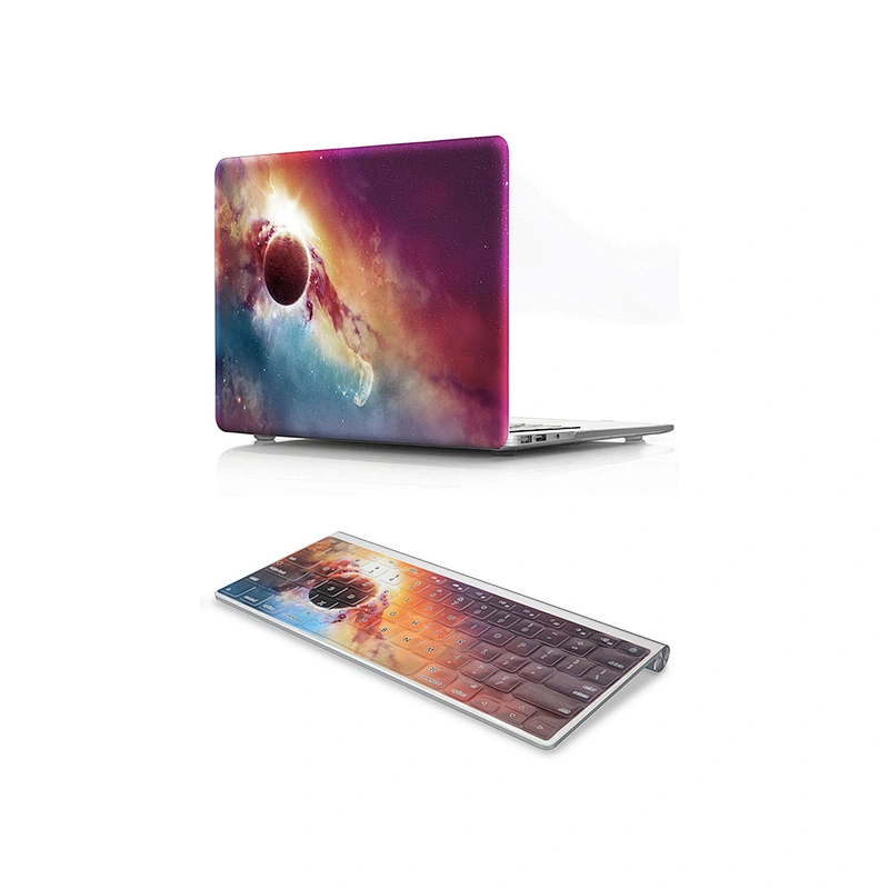 2 in1 Sky Pattern PC Hard Case and Silicone Keyboard Cover for Mac Pro13