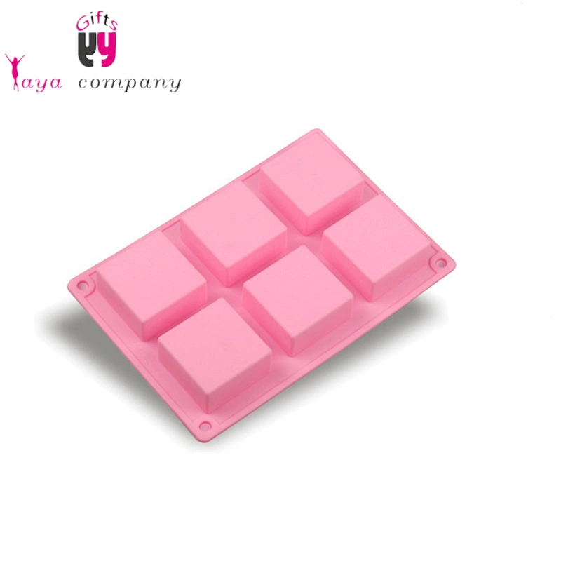 Food Grade 6 Cavity Rectangle Shape Custom Industrial Silicon Mold Soap